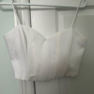 White Zara corset top